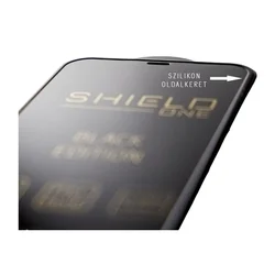 iPhone X / Xs üvegfólia - ShieldOne Black Edition kijelzővédő üvegfólia, fekete plasztik kerettel-1