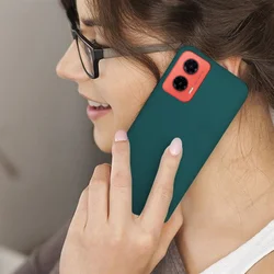 Motorola Moto G35 5G telefontok - zöld szilikon hátlap tok-2