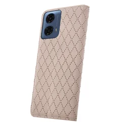 Motorola Moto G04 - Smart Caro - bézs mágneses könyvtok ﻿-1