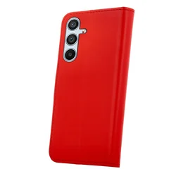 Samsung Galaxy S24 FE telefontok - Smart Classic - piros ráhajtófüles könyvtok-2