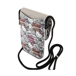 Hello Kitty - univerzális telefontartó táska, fehér/mintás-2