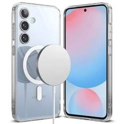 Telefontok Samsung Galaxy S24 FE - Ringke Fusion Magnetic - magsafe kompatibilis átlátszó hátlap tok-1