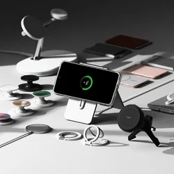 Telefontok Samsung Galaxy S24 FE - Ringke Fusion Magnetic - magsafe kompatibilis átlátszó hátlap tok-8