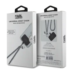 Telefontok: Karl Lagerfeld Tether Patch - Choupette ezüst karlánc - univerzális tokba helyezhető csuklópánt -2