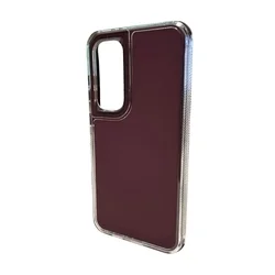 Samsung Galaxy S24 FE telefontok - Matrix - átlátszó/lila műanyag hátlap tok-1