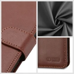 Telefontok Xiaomi Redmi 14C - Tech- Protect Wallet - barna bőr könyvtok, ráhajtófüllel ﻿-2