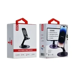 TUNIQ - univerzális asztali telefontartó állvány, fekete ﻿-4