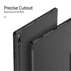 Tablettok Samsung Galaxy Tab S10 Ultra 14,6 (X920, X926B) - DUX DUCIS DOMO fekete smart case, ceruza tartóval-4