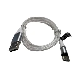 Setty- LED-es USB / Lightning / Type-C (USB-C) / MicrUSB kábel, cserélhető mégneses fejekkel, 2A, 1m-2