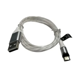 Setty- LED-es USB / Lightning / Type-C (USB-C) / MicrUSB kábel, cserélhető mégneses fejekkel, 2A, 1m-3