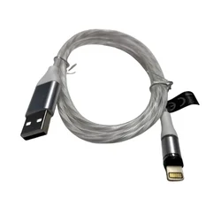 Setty- LED-es USB / Lightning / Type-C (USB-C) / MicrUSB kábel, cserélhető mégneses fejekkel, 2A, 1m-4