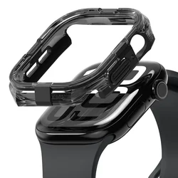 Apple Watch 10 / 11 (46 mm) - Ringke Fusion Bumper - fekete szilikon védő tok ﻿-1