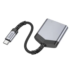 HOCO LS39 adapter - 2in1 Type-C (USB-C) / Audio (jack) + Type-C adapter, szürke-2