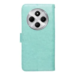 Xiaomi Redmi 14C telefontok - MEZZO mandala mintás zöld mágneses szilikon keretes könyvtok-1