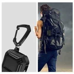 Airpods 4 tartó: TECH-PROTECT CARBONOX AirPods 4 tartó - fekete ütésálló tok-3