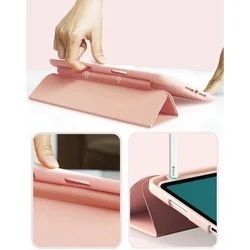 Tablettok iPad 2019 10.2 (iPad 7) - pink smart case, ceruza tartóval-3
