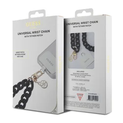 Guess - Hand Strap 4G Charm fekete karlánc - univerzális tokba helyezhető csuklópánt-1