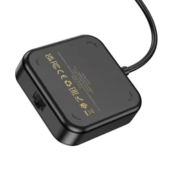 HOCO HB35 HUB adapter - 4in1 porttal, 3 x USB / RJ45, fekete adapter 20 cm USB kábellel-2