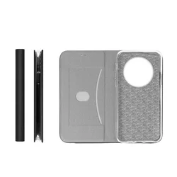 Xiaomi Redmi 14C telefontok - Senseo fekete mágneses szilikon keretes könyvtok-4