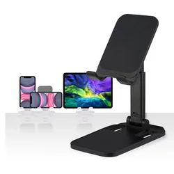 Wozinsky WFDPS-B1 - univerzális összehajtható asztali telefon- és tablettartó állvány, fekete, csúszásgátlóval-1