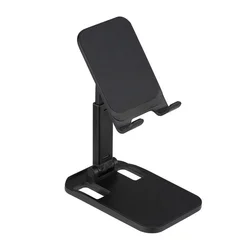 Wozinsky WFDPS-B1 - univerzális összehajtható asztali telefon- és tablettartó állvány, fekete, csúszásgátlóval-2