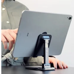 Wozinsky WFDPS-B1 - univerzális összehajtható asztali telefon- és tablettartó állvány, fekete, csúszásgátlóval-5