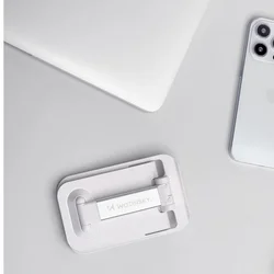 Wozinsky WFDPS-B1 - univerzális összehajtható asztali telefon- és tablettartó állvány, fehér, csúszásgátlóval-5