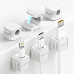 Joyroom ZS368 - 6db-os mágneses kábelrendező, fehér, ragasztható ﻿-7