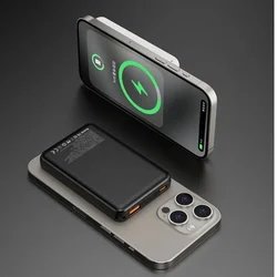 Dudao K14S Powerbank - fehér Wireless MagSafe powerbank 5000mAh, 2A-3