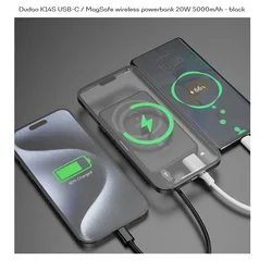 Dudao K14S Powerbank - fehér Wireless MagSafe powerbank 5000mAh, 2A-5