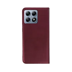 Xiaomi 14T Pro 5G telefontok - Smart Magnetic burgundy szilikon keretes mágneses könyvtok-2