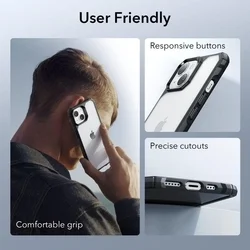 Telefontok iPhone 15 Plus - ESR átlátszó/fekete ütésálló tok-5