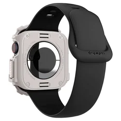 Apple Watch 10 (46 mm) okosóra tok - SPIGEN RUGGED ARMOR bézs szilikon tok-5