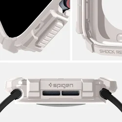 Apple Watch 10 (46 mm) okosóra tok - SPIGEN RUGGED ARMOR bézs szilikon tok-7