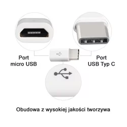 Adapter: Micro USB - TYPE-C fehér adapter-4