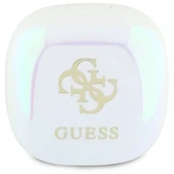 Guess 4G Logo Mini TWS headset - fehér vezeték nélküli stereo bluetooth headset, töltőtokkal-1