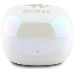 Guess 4G Logo Mini TWS headset - fehér vezeték nélküli stereo bluetooth headset, töltőtokkal-2