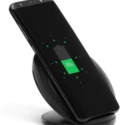 Telefon töltő: Qi vezeték nélküli (Wireless) töltő fekete 2A 10W (MicroUSB csatlakozó)-2