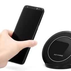 Telefon töltő: Qi vezeték nélküli (Wireless) töltő fekete 2A 10W (MicroUSB csatlakozó)-3