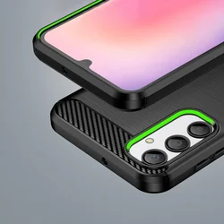 Samsung Galaxy S25 telefontok - Carbon Fiber - fekete szilikon hátlap tok-3