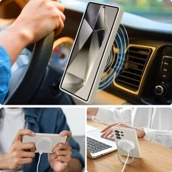 Samsung Galaxy S25 Ultra telefontok - Tech-Protect Liquid - MagSafe kompatibilis homokszín hátlap tok ﻿-2