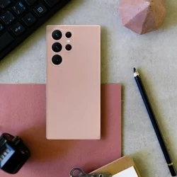 Samsung Galaxy S25 Ultra telefontok - púder pink szilikon hátlap tok ﻿-3