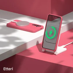 Samsung Galaxy S25 telefontok - Etteri - málna színű szilikon hátlap tok-5