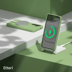 Samsung Galaxy S25+ (S25 Plus) telefontok - Etteri - zöld színű szilikon hátlap tok-6