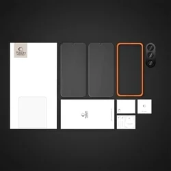 Üvegfólia Samsung Galaxy S25 - TECH-PROTECT Supreme - 2 db üvegfólia + 1db fekete keretes kamera védőkeret-1