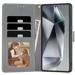 Telefontok Samsung Galaxy S25 Ultra - ráhajtófüles tavaszi virág mintás könyvtok-3