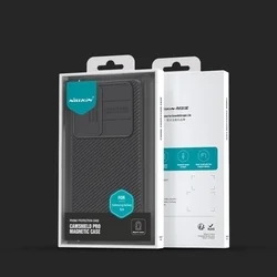 Samsung Galaxy S25+ (S25 Plus) - Nillkin csúsztatható kameravédős fekete hátlap tok-4