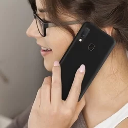 Telefontok Samsung Galaxy A20e - Fekete matt szilikon tok-2