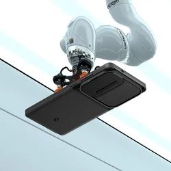 Telefontok Samsung Galaxy S25 Ultra - SPIGEN OPTIK ARMOR csúsztatható kameravédős matt fekete hátlap tok-9