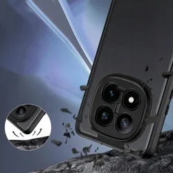 Xiaomi Redmi Note 14 Pro+ 5G telefontok - Tech-Protect Magmat - matt fekete műanyag hátlap tok, szilikon kerettel-1